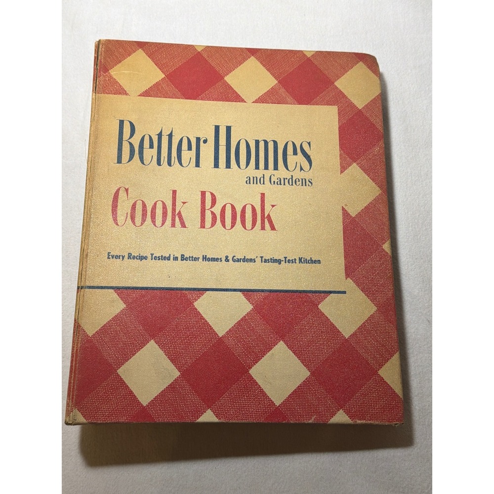 Vintage Better Homes and Gardens Cook Book 1951 Revised Edition Gingham Binder